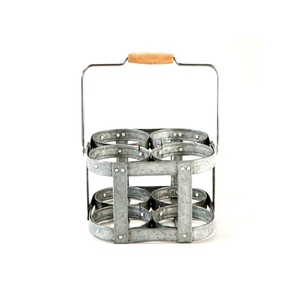 Vintage Industrial Wine Bottle Carrier Stand for Dining Room and Kitchen Countertop - Product Image 2