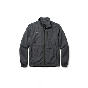 Veste coupe-vent en nylon solide pour homme, résistante à l'eau, avec fermeture éclair, logo personnalisé, haute qualité, vente en gros, OEM, faible MOQ - Product Image 3