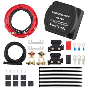 Kit di Isolamento Doppia Batteria 6m 12V, Sistema Relè di Carica Automatica 140AMP VSR per Camper, Imbarcazioni, Auto, Camion - Compatibilità 100% - Product Image 1