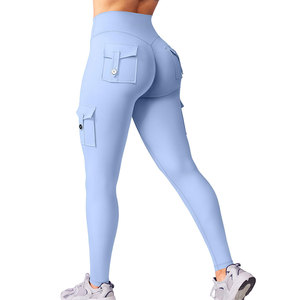 Customizable Private Label Legging For Women's Multiple Button Fly Pocket Closure Breathable Stretchy Fabric Full Length <b>Tights</b> - Product Image 6