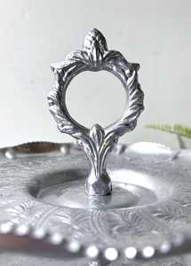 <b>3</b> <b>Tier</b> Metal Serving Tray <b>Stand</b>, Vintage 1960s MCM Mid Century Dessert <b>Stand</b>, Tiered Platter - Product Image 2