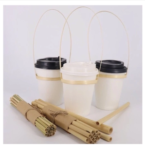 Porte-gobelets pliable en bambou naturel, durable, de style vintage, pour cuisine, café, restaurant, organisateur de boissons sur table, personnalisable - Product Image 6
