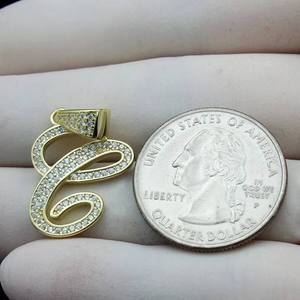 Colgante de Letra C con Incrustaciones de Diamantes Moissanite, Plata de Ley 925, Joyería de Alta Gama Sin Cadena - Product Image 6