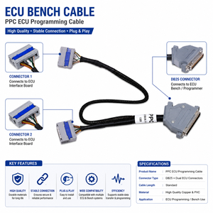ตัวเชื่อมต่อ OBD2 แบบคู่ของญี่ปุ่น เครื่องสแกนวินิจฉัยรถยนต์ อ่านโค้ด ECU รองรับการเข้ารหัส แรงดันไฟฟ้า 12-24V ชุดสายทดสอบ ระบบล็อคกลาง ภาษารัสเซีย - Product Image 2