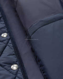 Chaqueta Acolchada para Mujer, Color Verde Oliva, Cuello Camisero, Manga Larga, Relleno de Poliéster, Otoño, Largo Regular, Cierre de un Solo Botón - Product Image 4