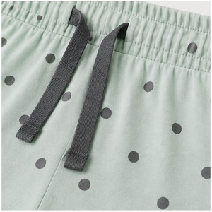 Custom Pale Mint Polka Dot Womens Relaxed A-Line Fit Drawstring <b>Lounge</b> <b>Shorts</b> Fluid Modal Jersey - Product Image 5