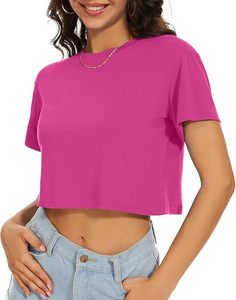 Camisetas Cortas de Verano para Mujer, Cuello Redondo, Manga Corta, Blusa Informal Holgada, 2027, Logotipo Personalizado OEM, Venta al Por Mayor Directa de Fábrica - Product Image 3