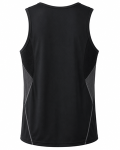 Premium Quality Men's <b>Black</b> O-Neck Sleeveless <b>Tank</b> <b>Top</b> Eco-Friendly Breathable Quick Dry Polyester Sporty Fit Solid Color - Product Image 5