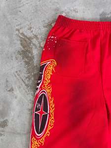 Shorts longs pour homme personnalisés, unis, décontractés, effet délavé soleil, en tissu éponge 100% coton, 360g, grammage lourd, taille mi-haute, taille élastique, imprimés sérigraphiés - Product Image 5