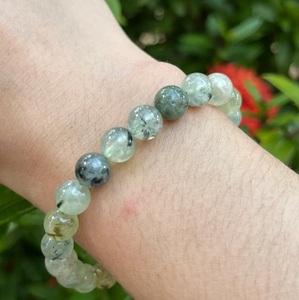 Natural Prehnite <b>Bracelet</b> Green Prehnite <b>Beaded</b> <b>Bracelet</b> For Healing Reiki Energy Jewelry Wholesale 8mm - Product Image 4