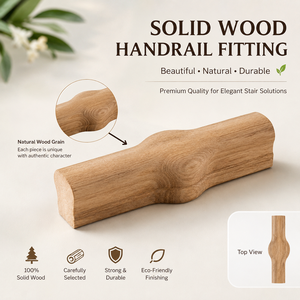 EFS 7020 - Tapa de Extremo para Pasamanos de Madera Maciza Ajustable - Diseño Transicional, Montaje en Suelo, Barandillas Ecológicas para Escaleras - Product Image 1