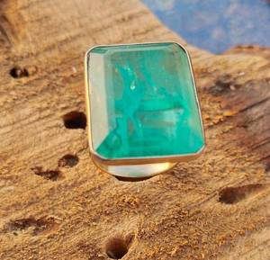 Sterling Silver Paraiba Tourmaline <b>Ring</b> <b>Crystal</b> Gemstone Luxury Handmade Jewelry Elegant Gift Women - Product Image 1