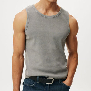 2026 Seamless <b>Singlet</b> Plain Manufacturer Streetwear Vintage Custom Design Round Neck Sleeveless <b>Running</b> Wear Tank Top For Men - Product Image 5