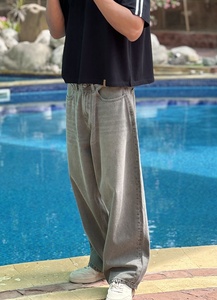OEM 2026 Custom Manufacturer Men's Stonewashed Straight Denim Jeans Mid Waist Loose Fit Casual Summer Breathable <b>Waterproof</b> - Product Image 4