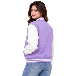 Trendy college inspired outerwear <b>women</b> <b>varsity</b> <b>jackets</b> provide a relaxed fit and durable fabric <b>for</b> everyday fashion <b>women</b> - Product Image 2