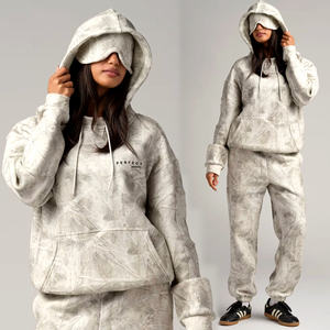 Pantalon de jogging large en molleton de coton de luxe, motif léopard, qualité OEM, coupe régulière, écologique, personnalisable - Product Image 5