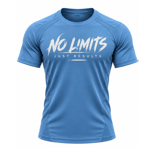 T-shirt de sport pour homme 100% coton, respirant, séchage rapide, extensible, idéal pour la gym et l'entraînement, personnalisable avec logo, vêtements de sport - Product Image 1