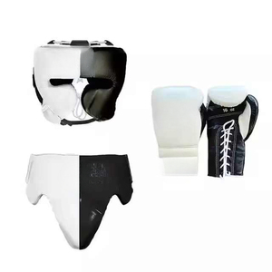 OEM ODM Low MOQ % PU Leather <b>Training</b> Sparring Set Gloves <b>Head</b> Gear Groin Guard Custom Logo Design - Product Image 1