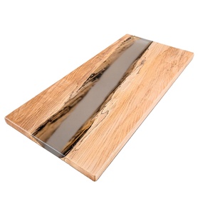 Tabla de cortar personalizable de madera y epoxi de varias formas y colores para utensilios de cocina, servicio y charcutería oceánica - Product Image 1