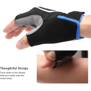 Gants de cyclisme mi-doigts rembourrés, respirants, pour le sport et l'entraînement, équipement de fitness, personnalisables OEM, haute qualité, vente chaude - Product Image 3
