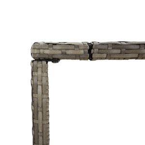 Ensemble de bar de jardin en rotin PE gris 5 pièces avec repose-pieds, collection de meubles d'extérieur durables et élégants - Product Image 6