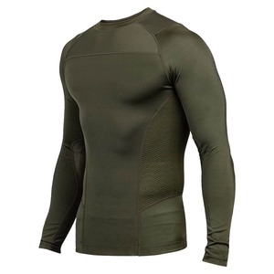 Camiseta de Compresión Transpirable Hecha a Medida para Gimnasio, para Hombre, Ajustada, de Secado Rápido, de Poliéster Sublimado - Product Image 2