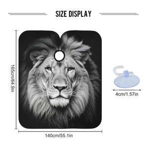 ผ้าคลุมตัดผมดีไซน์ทันสมัยปี 2026 สำหรับมืออาชีพ พิมพ์ลายแบบซับลิเมชั่นตามสั่ง ปิดคอแบบโลหะ ขนาดใหญ่ กันน้ำ - Product Image 3