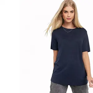 100% कपास लघु आस्तीन हिप हॉप ढीला फिट लंबी लाइन प्रचार oversized महिलाओं की टी शर्ट कस्टम कढ़ाई गर्मियों में दो टुकड़ा