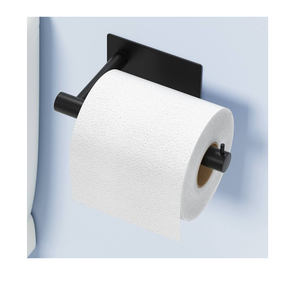 Porte-rouleau de papier toilette mural en métal, vente en gros, porte-rouleau de papier toilette suspendu noir, design moderne - Product Image 3