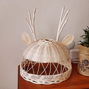 Superbe lampe suspendue pour chambre de bébé, abat-jour en rotin durable, plusieurs modèles d'abat-jour. - Product Image 2