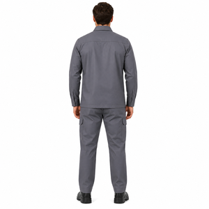 Men Industrial Work Uniform Long Sleeve <b>Shirt</b> Cargo Pants Set Dust Proof Cotton Construction Worker Safety Workwear - Product Image 2