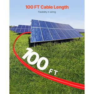 สายต่อแผงโซลาร์เซลล์ 100 ฟุต 10AWG พร้อมขั้วต่อกันน้ำแบบตัวผู้ตัวเมีย สาย PV 6 มม.² สำหรับผลิตภัณฑ์ที่เกี่ยวข้องกับโซลาร์เซลล์ - Product Image 3