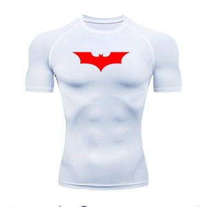 Nouveauté 2026 : T-shirts de compression pour hommes imprimés, respirants et antibactériens en Spandex/Polyester, personnalisables avec logo – Collection Printemps, Vente Flash - Product Image 2