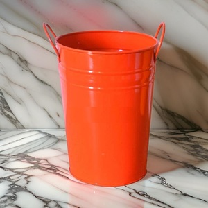 Exquisito cubo vintage, maceta para suelo, opción multicolor, interior, exterior, hogar, jardín, decoración, macetas de Metal galvanizado - Product Image 6
