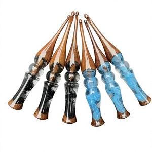 ชุดเข็มโครเชต์ไม้ลายหินอ่อนหลากสี SOFIYA CRAFT พร้อมเข็มถักแบบ Ergonomic ความยาว 20 ซม. หนา 3 มม. ทนทาน - Product Image 2