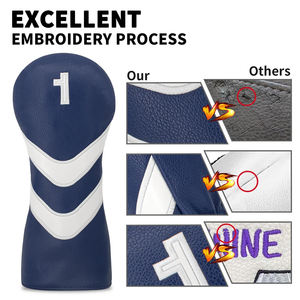 Housse de protection pour tête de driver de golf en cuir PU résistant à l'eau, style de protection de haute qualité avec doublure intérieure douce - Product Image 4