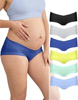 Culotte de maternité pour femme, taille mi-haute, en coton, respirante, écologique, antibactérienne, avec bretelles en Y pour le ventre