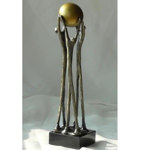 Sculpture Abstract Gilded Brass Aluminum Decorative Metal Art Decor <b>Statue</b> Hotel Metal Art Figurine Home Table Decoration Figure - Product Image 2