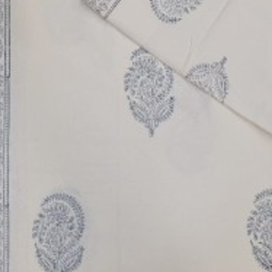 Handmade Pigment Printed Intricate Floral 3-Piece <b>King</b> <b>Size</b> 100% Cotton 200TC Machine Washable Durable Flat <b>Bed</b> <b>Sheet</b> <b>Set</b> - Product Image 3