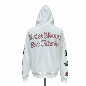 Sudadera con capucha para hombre, diseño único con logo bordado y parches, 100% algodón, fabricada en fábrica, para la temporada de invierno. - Product Image 2