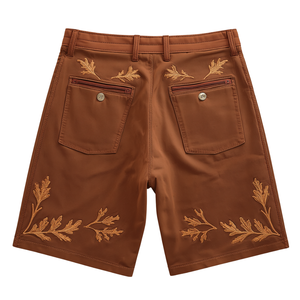 Pantalones Cortos Bávaros Color Beige Arena para Hombre, Personalizados OEM de Alta Calidad, Gamuza Vacuna Genuina, Cintura Elástica, Resistentes al Viento, Clásicos, Estilo Alpino, para Oktoberfest - Product Image 3
