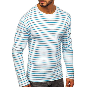 Fashion Autumn Round Neck Slim Fit Solid <b>Long</b> <b>Sleeve</b> Blank Nonwoven Quick Dry Polyester/Cotton <b>Men's</b> Casual Sport T-ShirtsEco - Product Image 2