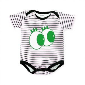 โรงงานผลิตโดยตรง ขายส่งชุดรอมเปอร์เด็กทารกผ้าฝ้ายนุ่มสีขาว ชุดบอดี้สูทติดกระดุม ชุดรอมเปอร์เด็กทารก Tirupur ผู้ผลิต OEM แบบไม่มีลาย - Product Image 1