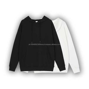 Sudaderas con capucha de lana de algodón 100% Unisex, ropa de calle personalizada, Jersey, sudadera bordada para hombre, ropa de invierno de gran tamaño pesada teñida lisa - Product Image 2