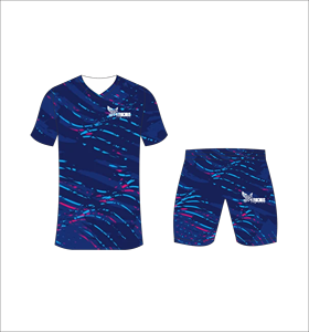 Conjunto de Uniforme de Fútbol Azul Sublimado Personalizado, Conjuntos de Entrenamiento de Fútbol Transpirables para Hombre, Traje Deportivo de Secado Rápido al por Mayor para Equipos - Product Image 3