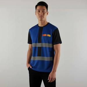 Chemises de sécurité personnalisées avec logo pour hommes, polos réfléchissants avec poche, vêtements de travail à manches longues - Product Image 2