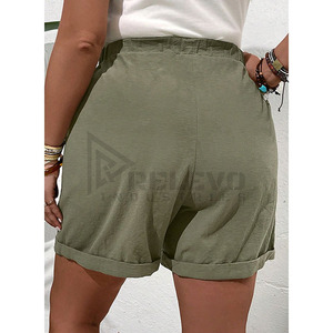 Nouveaux shorts pour femmes, coupe slim, taille haute, design multi-poches, taille élastique, été, décontracté, élégant, confortable, usage quotidien, vente en gros, MOQ - Product Image 4