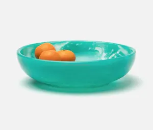 Lujo Aqua Swirl Marble Pattern Resina Ensalada Frutero Diseño superior para decoración del hogar Boda y fiestas Producto de la mejor calidad - Product Image 6