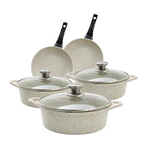 Ensemble de casseroles en aluminium moulé sous pression de style nouveau, 5 pièces, diamètre 18-28 cm - Product Image 3
