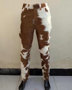 Conception de logo personnalisé, pantalon en cuir avec fourrure de vache pour hommes, fournisseur et fabricant du Pakistan, sur mesure - Product Image 5